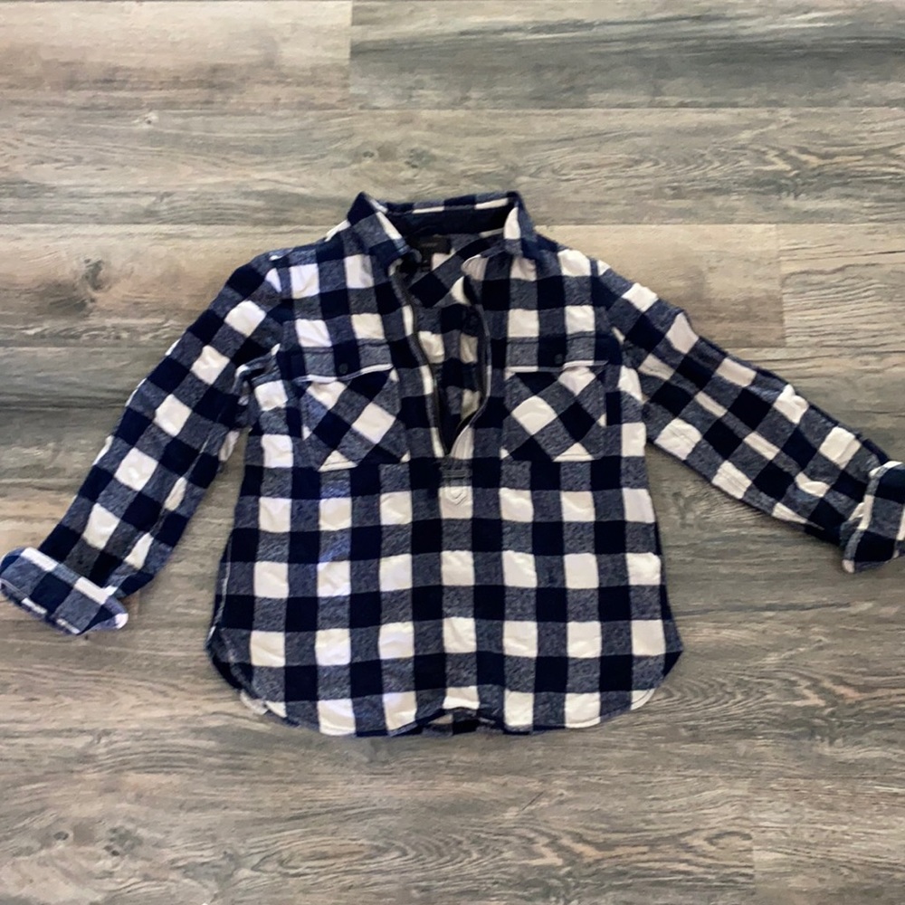 J Crew blue and white plaid sweater